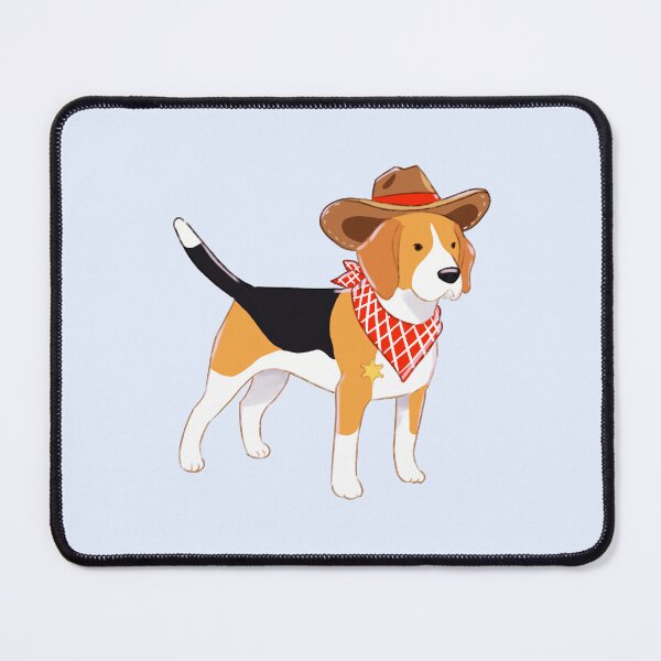 Item preview, Cowboy Beagle – Cute Western Sheriff Dog Illustration designed and sold by YaraCuteArt.