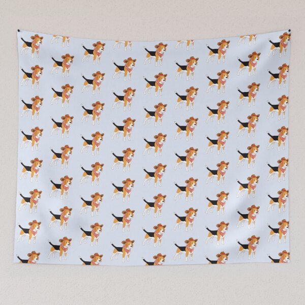 Item preview, Cowboy Beagle – Cute Western Sheriff Dog Illustration designed and sold by YaraCuteArt.