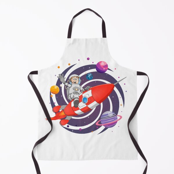 Item preview, Space explorer illustration “The astronaut and his spaceship” designed and sold by Stef Ringoot, cartoons and illustrations.