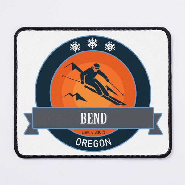 Item preview, Bend Oregon Skiing Badge designed and sold by Wanderful-roads.