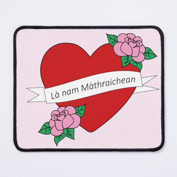 Item preview, Mother's Day (Là nam Màthraichean Scottish Gaelic (Gàidhlig))pink background designed and sold by Mamaidh Made.