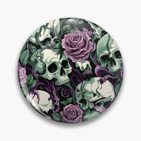 Item preview, Gothic Skull Rose Pattern: Dark Floral Decay Art designed and sold by The-Fi9der.