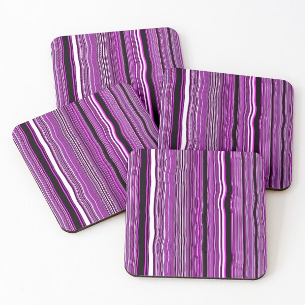 Item preview, Rayas onduladas abstractas verticales en morado, negro y blanco designed and sold by KaSaPo.