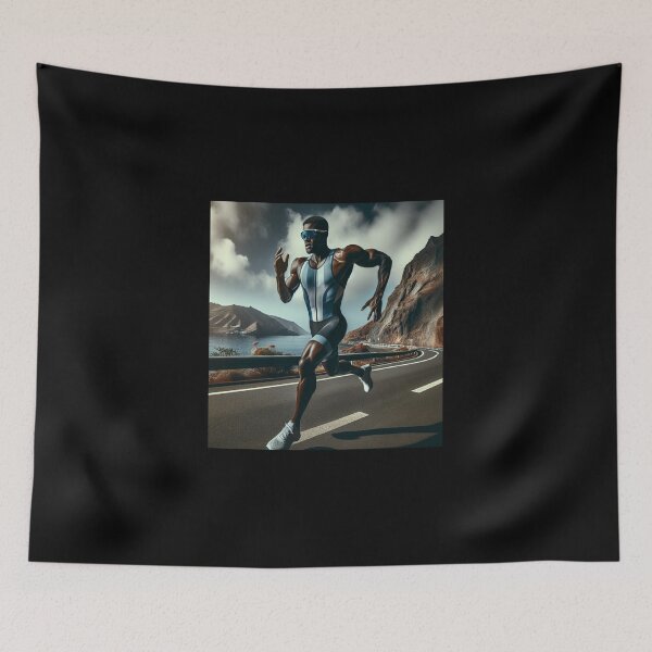 Item preview, Coastal Runner – Triathlete in the Sun designed and sold by Triathlongram.