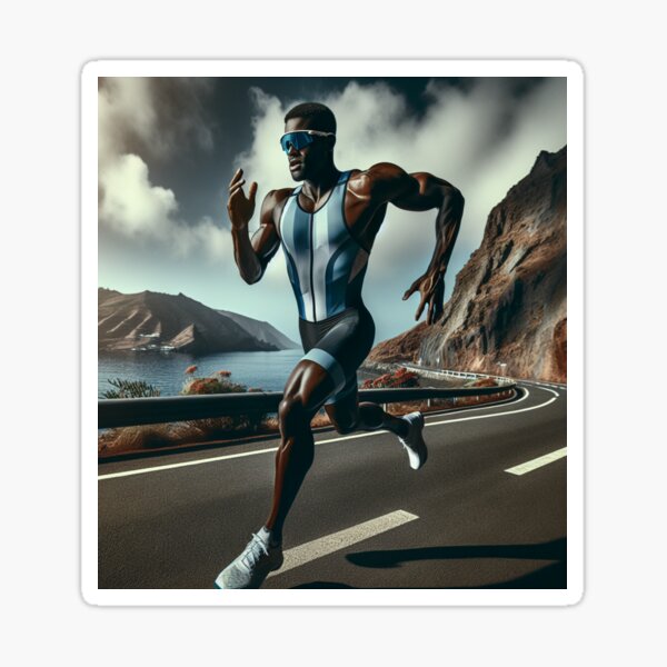Coastal Runner – Triathlete in the Sun Sticker