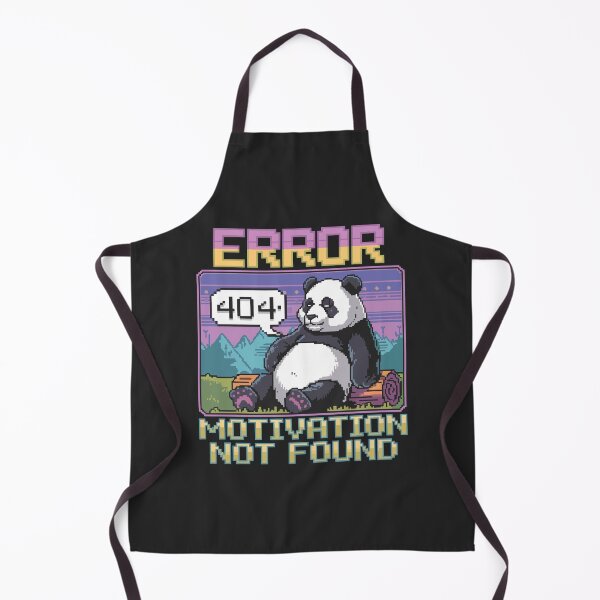 Item preview, Pixel 404 Error Motivation Not Found Lazy Panda designed and sold by NaturePixel.