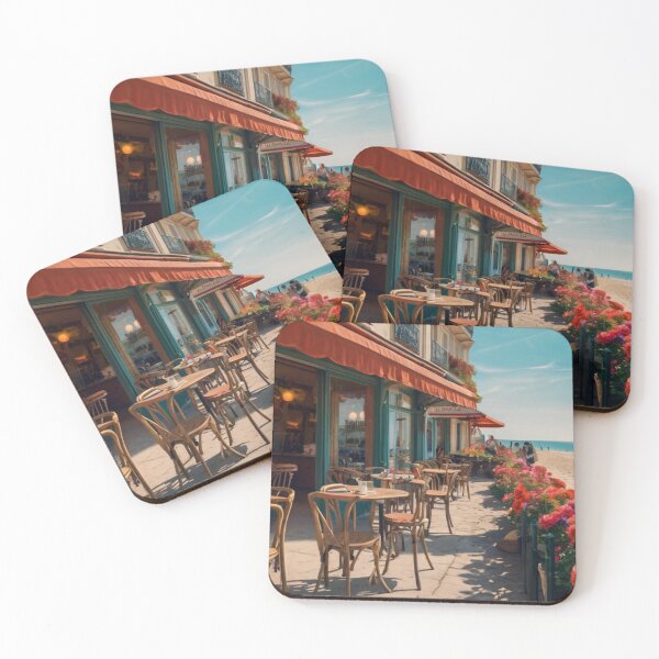 Item preview, Seaside Elegance A Parisian Café on the Beach designed and sold by BlareBlare.