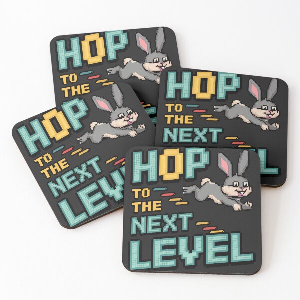 Item preview, Hop to the Next Level Pixel Bunny Gamer designed and sold by NaturePixel.