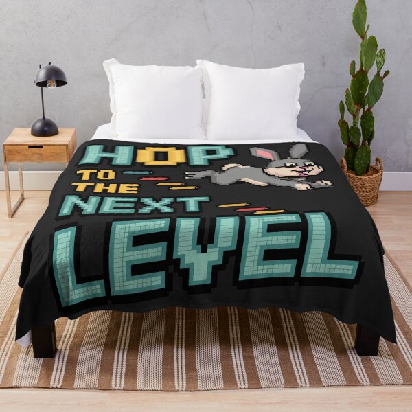 Item preview, Hop to the Next Level Pixel Bunny Gamer designed and sold by NaturePixel.