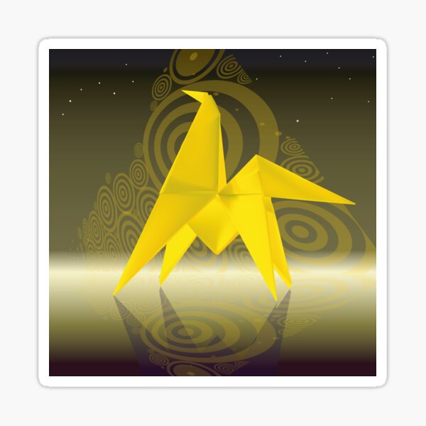Item preview, Yellow Origami Horse designed and sold by Mars4art.