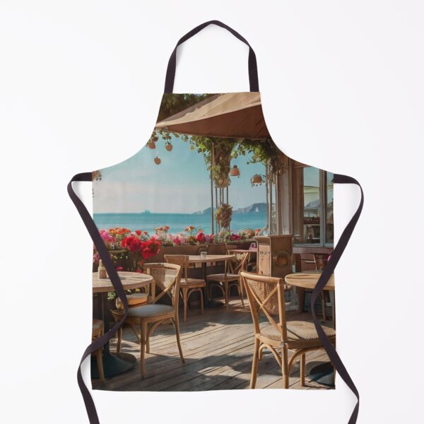 Artikelvorschau, Sunlit Parisian Coffee Shop with a Stunning Beach View entworfen und verkauft von BlareBlare.