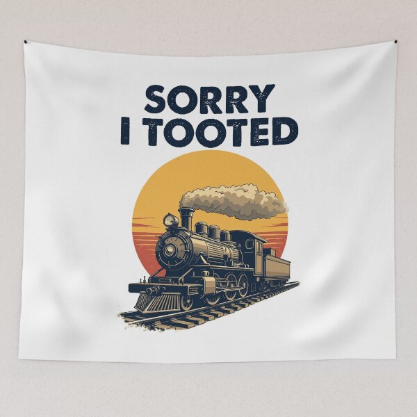 Item preview, Train Sorry I Tooted Funny Locomotive Railroad designed and sold by Blok45.