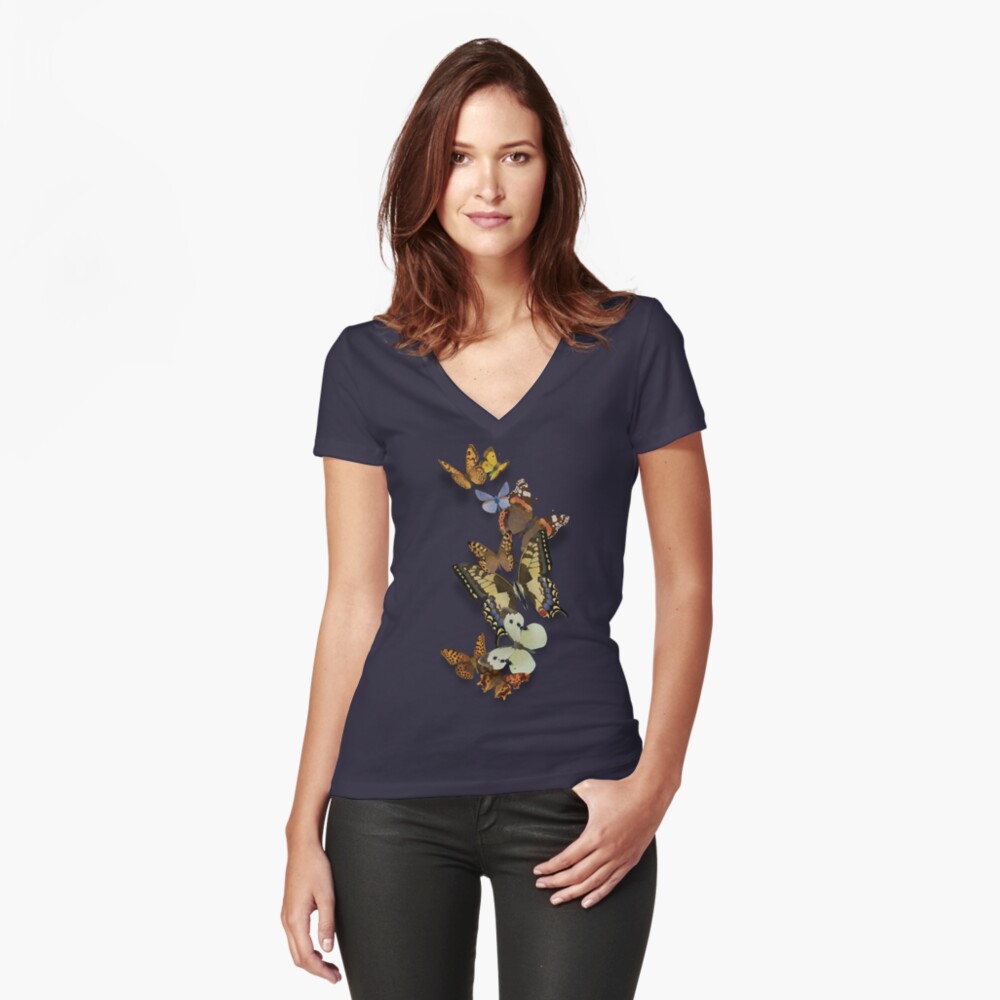 Item preview, Fitted V-Neck T-Shirt designed and sold by EleanorLutz.