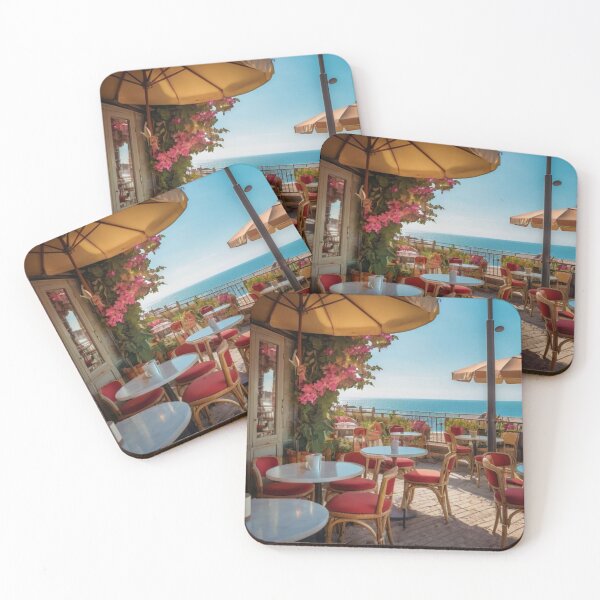 Item preview, Parisian Charm Meets Ocean Beauty A Dreamy Café Scene designed and sold by BlareBlare.