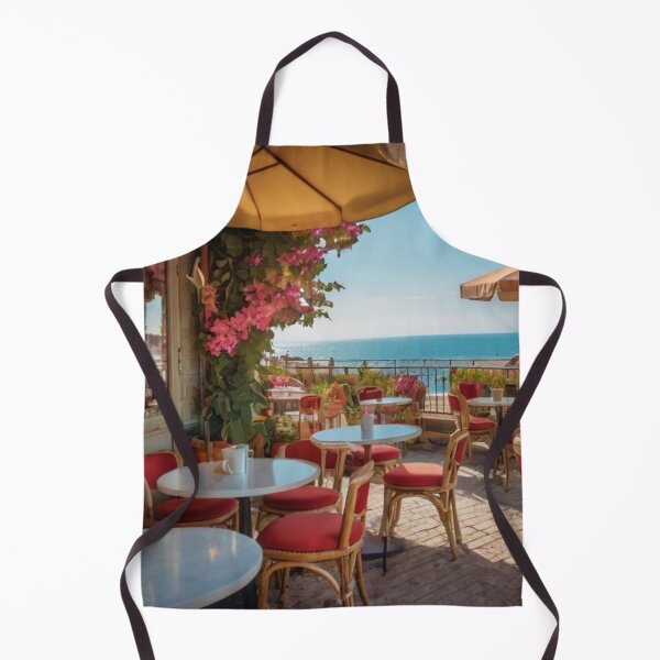 Artikelvorschau, Parisian Charm Meets Ocean Beauty A Dreamy Café Scene entworfen und verkauft von BlareBlare.