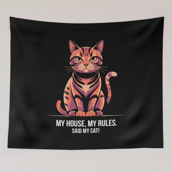 Item preview, My House My Rules – Bold Cat Art designed and sold by TeeGrit.