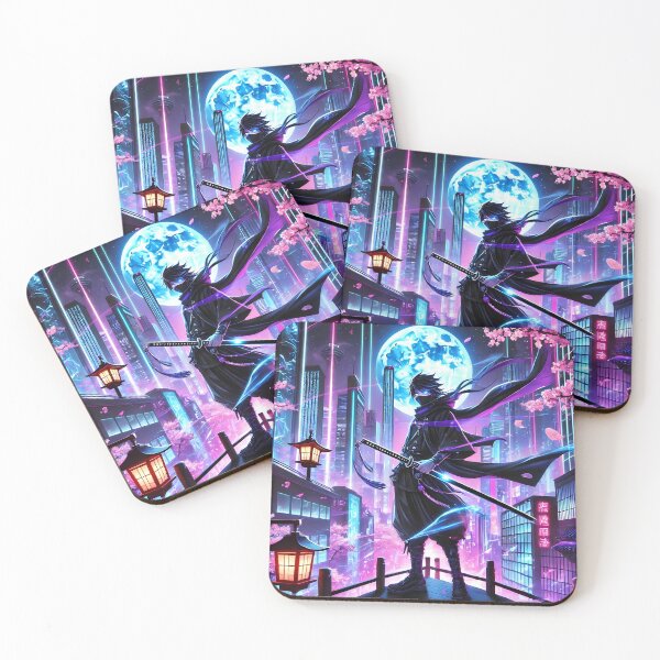 Item preview, Cyberpunk Samurai Warrior | Neon Japanese Sci-Fi Aesthetic designed and sold by ArtisanBloom.