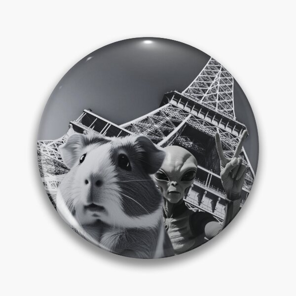 Item preview, Guinea pig sightseeing in Paris, selfie designed and sold by ankerettich.