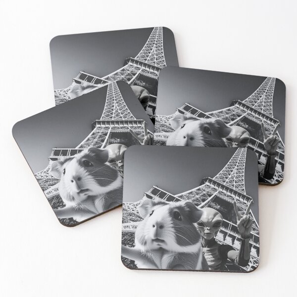 Item preview, Guinea pig sightseeing in Paris, selfie designed and sold by ankerettich.