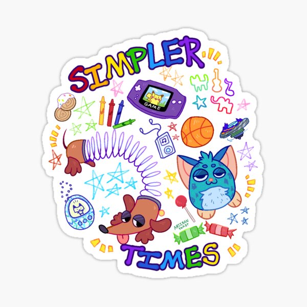 Artikel-Vorschau von Einfachere Zeiten Sticker, designt und verkauft von StudioGeck.