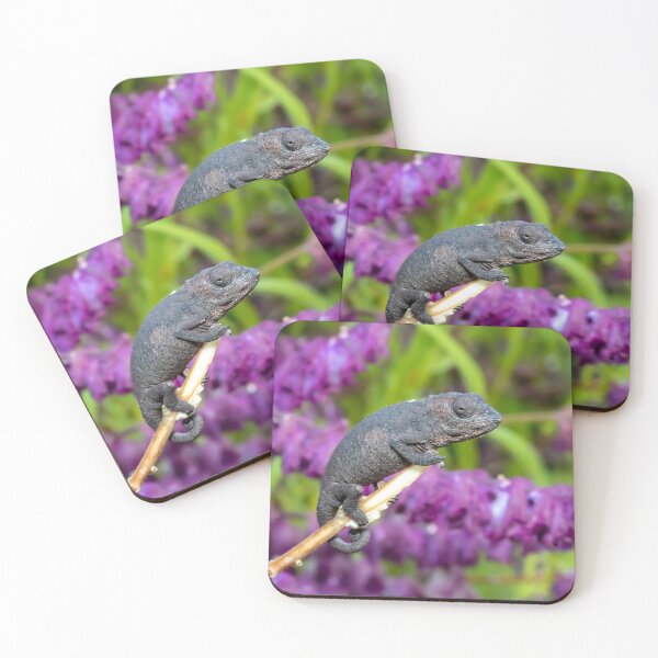 Item preview, Dark Chameleon amid Purple Leaves designed and sold by Pixel Press Prints.