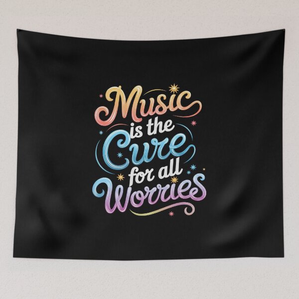 Item preview, "Music is the cure for all worries"" – Feel the Beat, Free Your Mind designed and sold by paulo silveira.