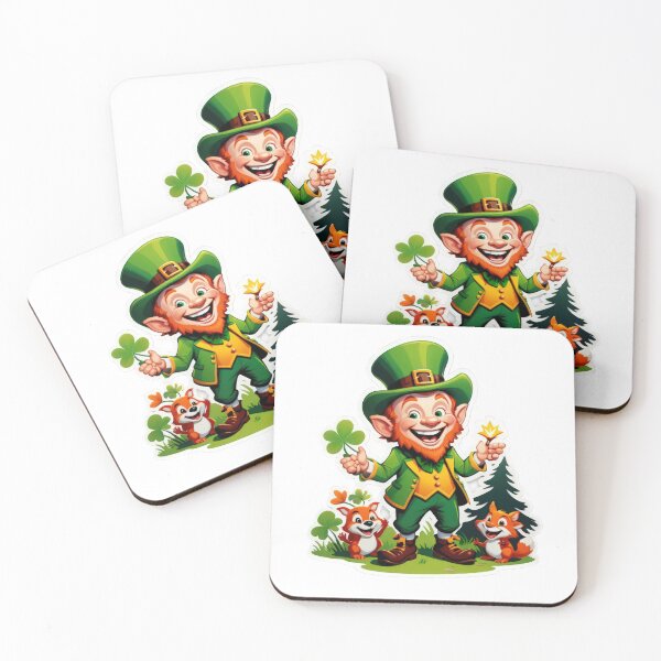 Item preview, st. patrick's day  cheerful leprechaun with animals sticker ,leprechaun,Lucky Leprechaun,Patricks Day designed and sold by Expressions-Sel.