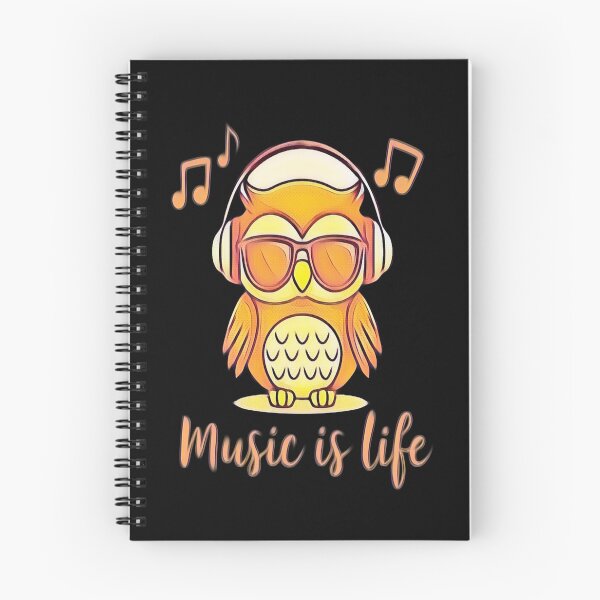 Item preview, Music is life, Barn owl, Music Headphones, Chilling vibes designed and sold by creativerooney.