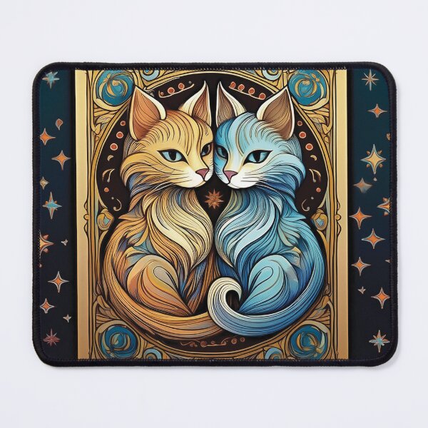 Item preview, The Lovers Tarot Card Cats designed and sold by Kspirit Designs.