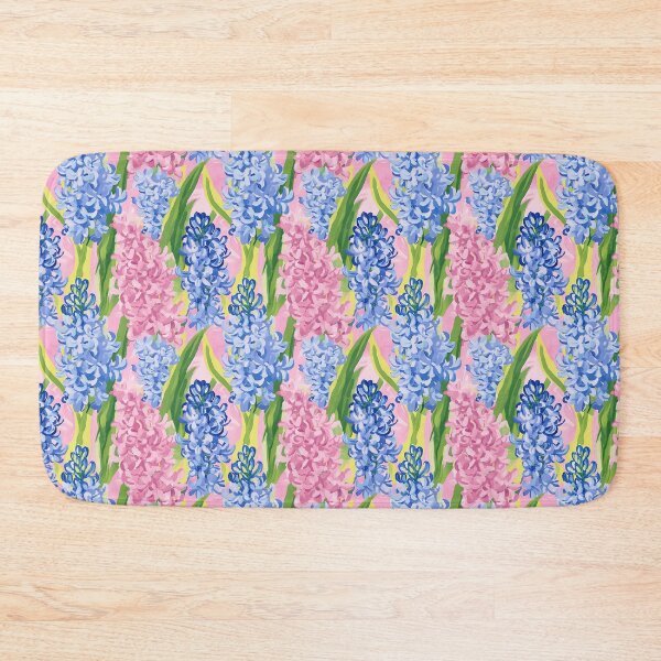 Item preview, flores de jacinto sobre fondo rosa designed and sold by SophieClimaArt.