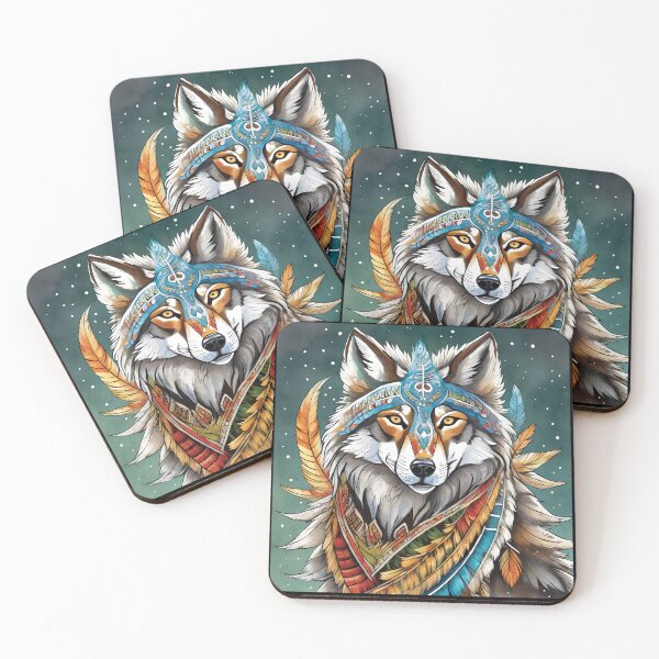 Item preview, Native American Wolf designed and sold by Kspirit Designs.