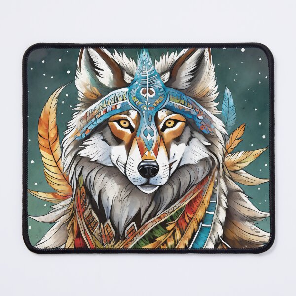 Item preview, Native American Wolf designed and sold by Kspirit Designs.