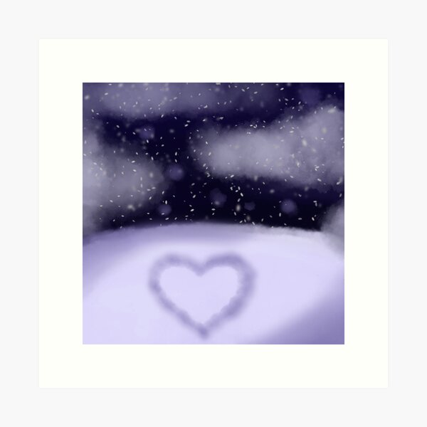 Item preview, Snow landscape with a heart designed and sold by Bulles-de-Meri.