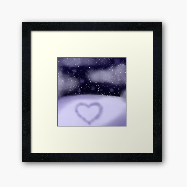 Item preview, Snow landscape with a heart designed and sold by Bulles-de-Meri.