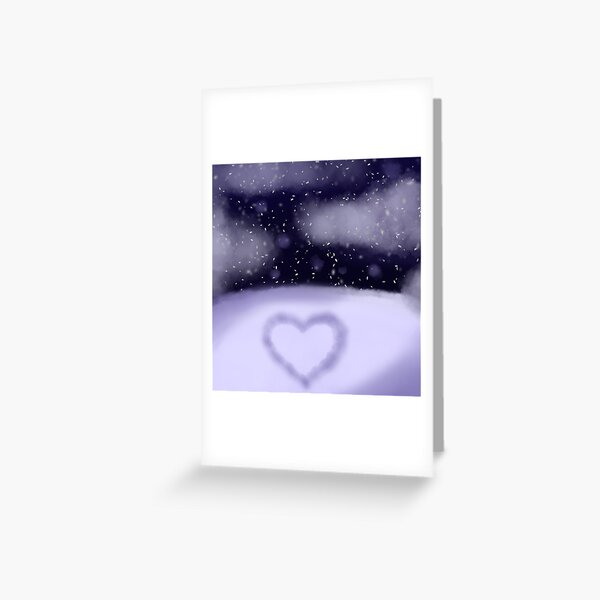 Item preview, Snow landscape with a heart designed and sold by Bulles-de-Meri.