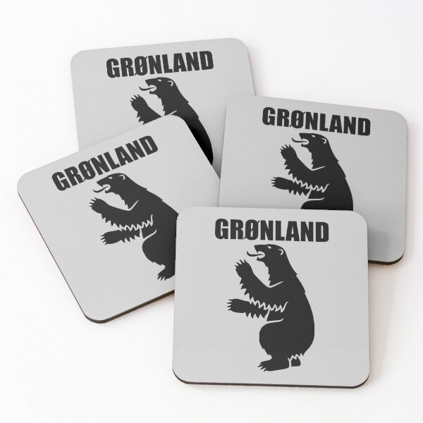 Item preview, Grønland Greenland Greenland Kalaallit Nunaat polar bear logo black coat of arms 01 designed and sold by Future Nerd.