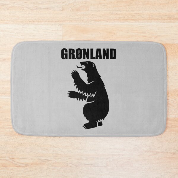 Item preview, Grønland Greenland Greenland Kalaallit Nunaat polar bear logo black coat of arms 01 designed and sold by Future Nerd.