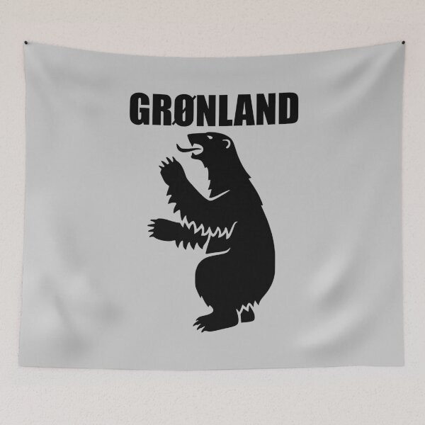 Item preview, Grønland Greenland Greenland Kalaallit Nunaat polar bear logo black coat of arms 01 designed and sold by Future Nerd.