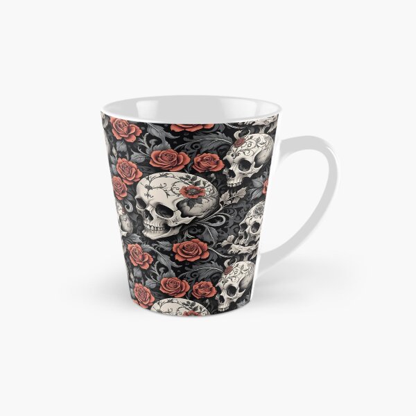 Item preview, Memento Mori Skull & Rose Pattern - Dark Gothic Floral Elegance designed and sold by The-Fi9der.