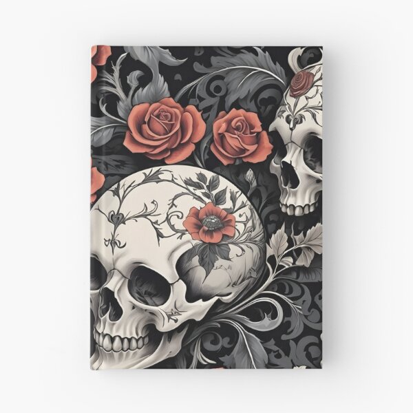 Item preview, Memento Mori Skull & Rose Pattern - Dark Gothic Floral Elegance designed and sold by The-Fi9der.