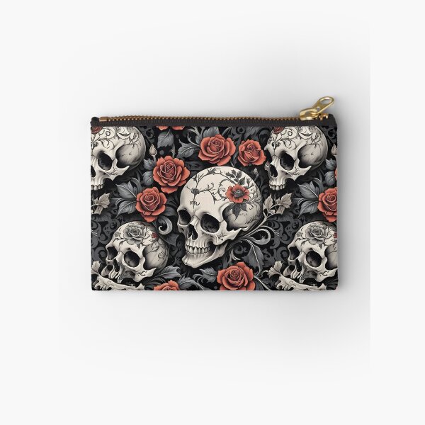 Item preview, Memento Mori Skull & Rose Pattern - Dark Gothic Floral Elegance designed and sold by The-Fi9der.