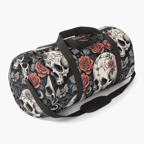 Item preview, Memento Mori Skull & Rose Pattern - Dark Gothic Floral Elegance designed and sold by The-Fi9der.