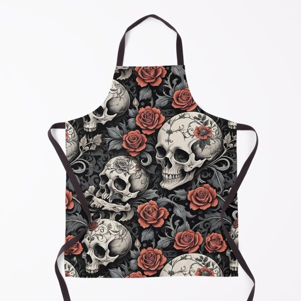 Item preview, Memento Mori Skull & Rose Pattern - Dark Gothic Floral Elegance designed and sold by The-Fi9der.