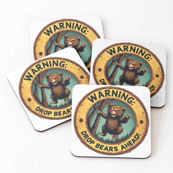 Item preview, Drop Bear Warning designed and sold by HappyHarmonyArt.