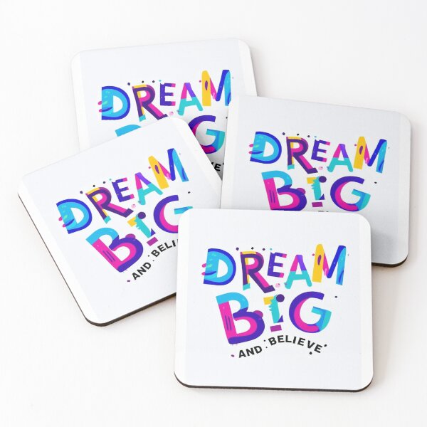 Item preview, Dream Big and Believe - Motivational & Inspirational Typography Design designed and sold by IINSPIRA.