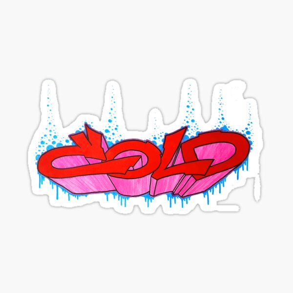 Item preview, "Cold" - Colorful lettering designed and sold by iooeau.