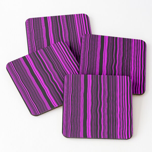 Item preview, Rayas onduladas abstractas verticales en morado y negro designed and sold by KaSaPo.