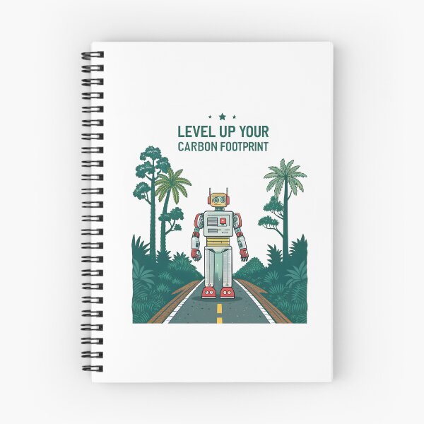 Item preview, Eco-Tech Robot T-Shirt: Level Up Your Carbon Footprint 2025 designed and sold by AnnDesignStudio.
