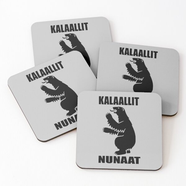 Item preview, Grønland Greenland Greenland Kalaallit Nunaat polar bear logo black coat of arms 02 designed and sold by Future Nerd.