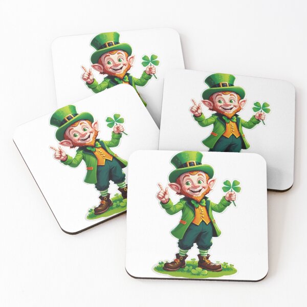 Item preview,  st. patrick's day  cheerful leprechaun  with clover sticker ,leprechaun,Lucky Leprechaun,Patricks Day designed and sold by Expressions-Sel.